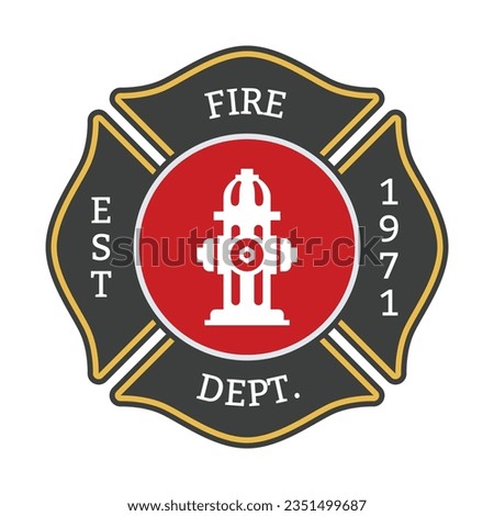 vector fire department emblems and design
