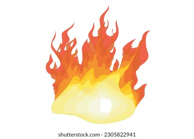 Vector fire effect detail symbol
illustration.