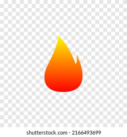 Vector Fire Emoji, Gradient Color, Easy To Change Color. EPS 10 Illustration.