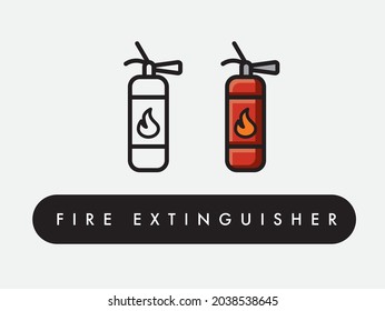 Ilustración de icono del extintor de incendios vectorial