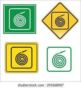 Vector fire extinguisher icons set 