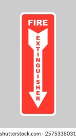 Vector Fire Extinguisher Pointer Sign