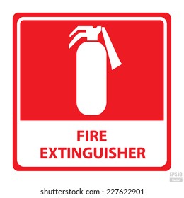 Vector : Fire extinguisher sign.Eps10