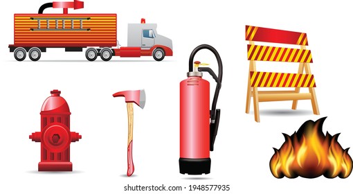 bombero de equipos de lucha contra incendios vectores