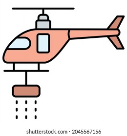 Vector Fire Fighting Filled Outline Icon
