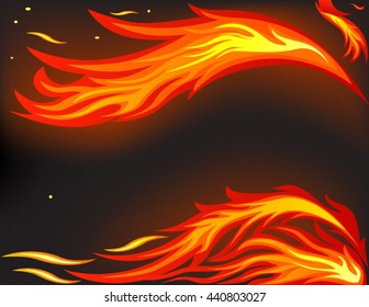 Vector of fire flame background