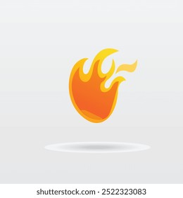Vector of fire flame with bold, dynamic lines. Ideal for heat-related designs, warning signs, or energy-themed projects, offering a striking and energetic visual of a flame.