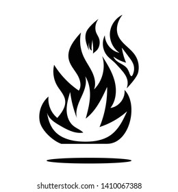vector fire flame, glyph icon design