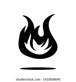 vector fire flame, glyph icon design