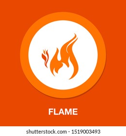 vector fire Flame icon, hot burn symbol