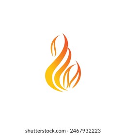 Vector fire flame logo template vector oil gas energy logo concept