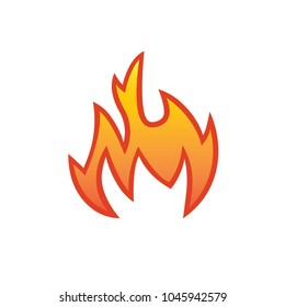 vector fire flame with outline