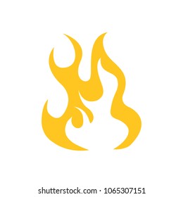 vector fire flame, fire sign -  hot burn symbol isolated