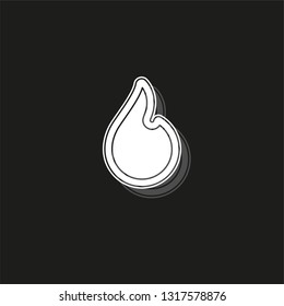 vector fire flame, fire sign - hot burn symbol isolated