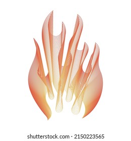 Vector fire flame tribal blended shapes