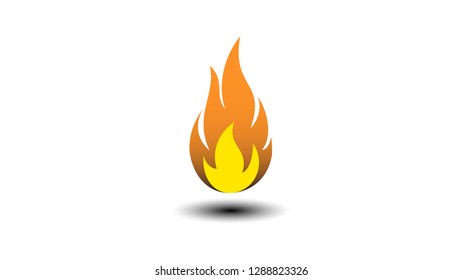 vector fire flames icon sign illustration isolated on white background - fire icon - Vector 