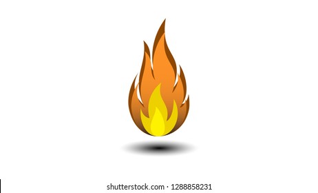 vector fire flames icon sign illustration isolated on white background - fire icon