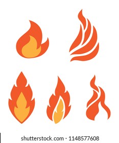 Vector fire flames illustration isolated - fire icon.