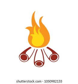 vector fire flames sign illustration isolated - fire icon