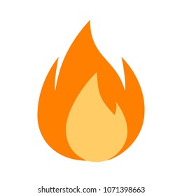 vector fire flames sign illustration isolated - fire icon
