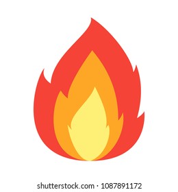 vector fire flames sign illustration isolated - fire icon