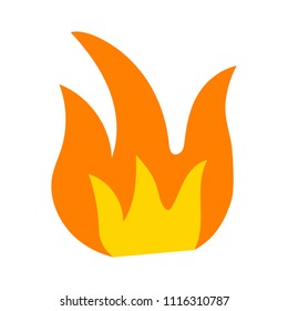 vector fire flames sign illustration isolated - fire icon