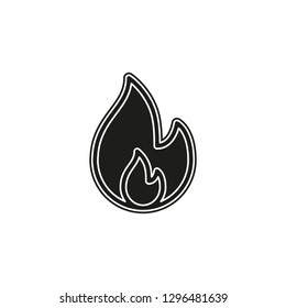 vector fire flames sign illustration isolated - fire icon