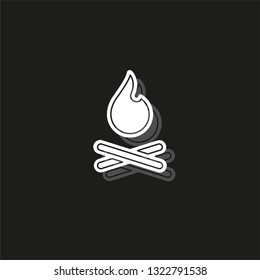 vector fire flames sign illustration isolated - fire icon