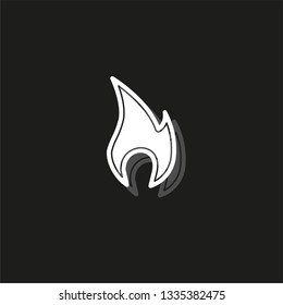 vector fire flames sign illustration isolated - fire icon