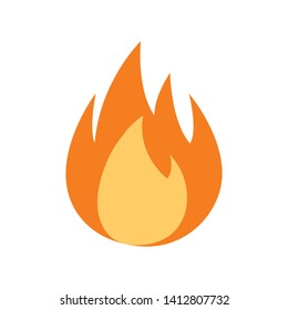vector fire flames sign illustration isolated, fire icon