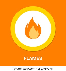 vector fire flames sign illustration isolated - fire icon