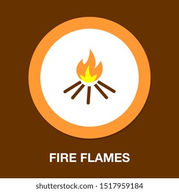vector fire flames sign illustration isolated - fire icon