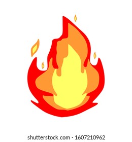 vector fire flames sign illustration isolated - fire icon