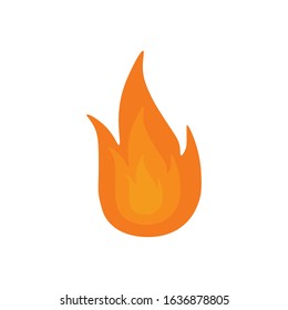 vector fire flames sign illustration isolated - fire icon