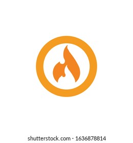 vector fire flames sign illustration isolated - fire icon