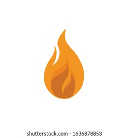 vector fire flames sign illustration isolated - fire icon