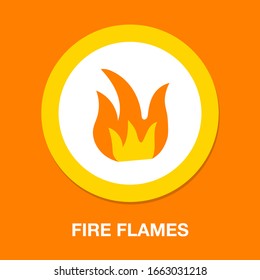 Vektorillustration Feuer Flammenzeichen - Illustration einzeln - Feuersymbol