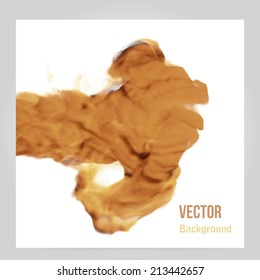 Vector fire. Floral Background with Smoke, Watercolor Texture.  Ink swirling huge explosion