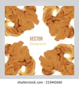 Vector fire. Floral Background with Smoke, Watercolor Texture.  Ink swirling huge explosion