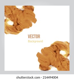 Vector fire. Floral Background with Smoke, Watercolor Texture.  Ink swirling huge explosion