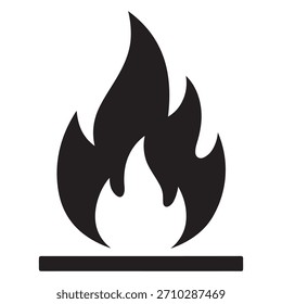 Icono de fuego de Vector Ilustración de signo de llama ardiente