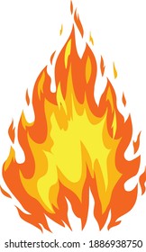 Vector fire icon. Flame icon in a flat style illustration