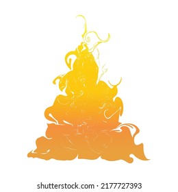 vector fire isolated with white background 