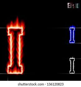 Vector fire letter I