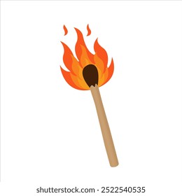 vector fire lighter made of wood
