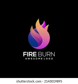 Vector Fire Logo Colorful Gradient
