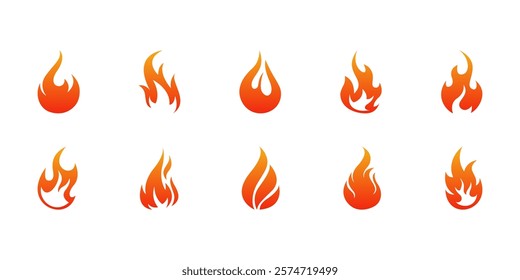 vector fire logo premium template bundle