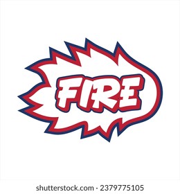 vector fire logo for t shirt or poster design