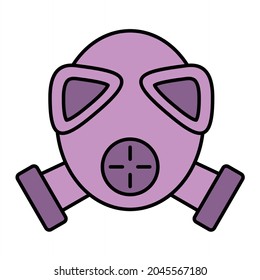  Vector Fire Mask Filled Outline Icon

