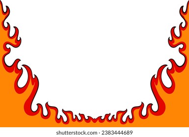 diseño de ilustración de ornamentos por motivos de incendio vectorial